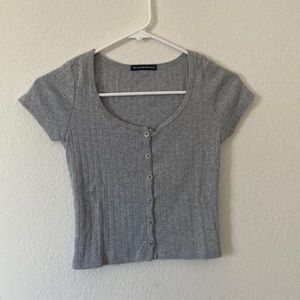 🧸Brandy Melville Gray Zelly Top